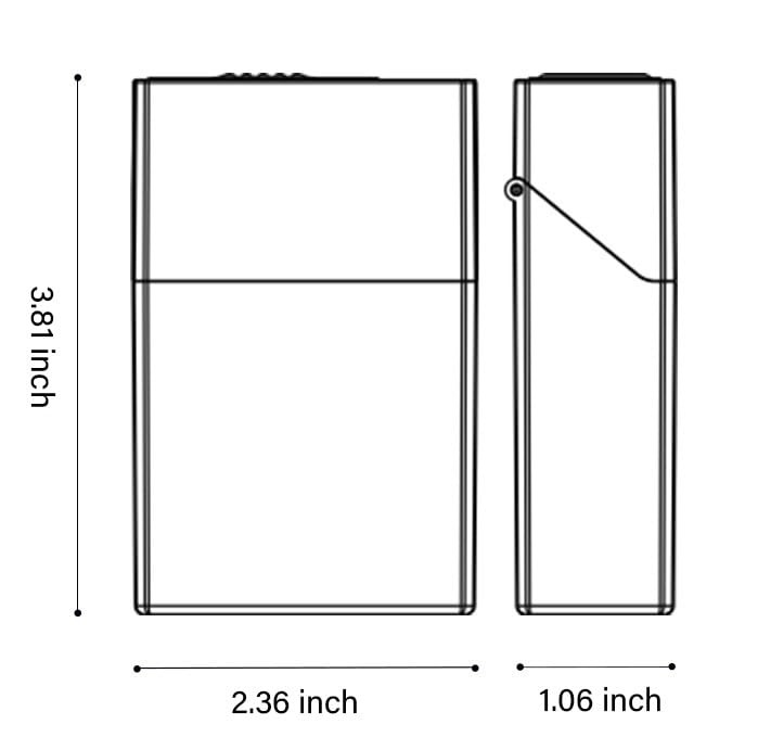 (2 Pack) Acrylic Transparent Cigarette Case