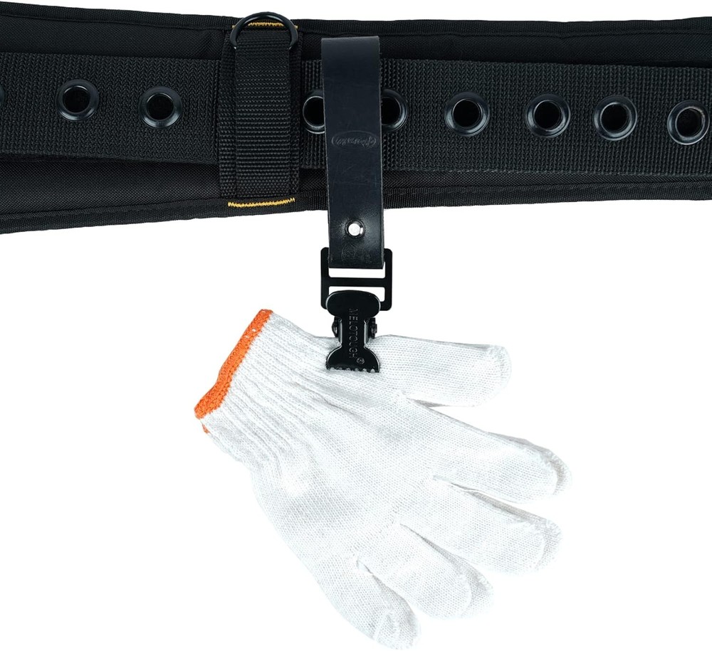 MELOTOUGH Leather Glove Clip Holder for Work Black