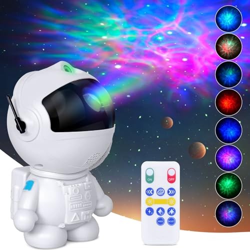 Astronaut Galaxy Projector with Nebula, Star Projector Ceiling LED Lamp White