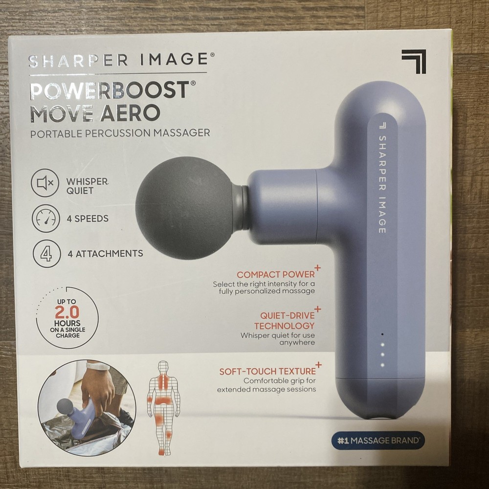 Sharper Image Massage Gun Powerboost Move Aero 3.0 Mini Percussion