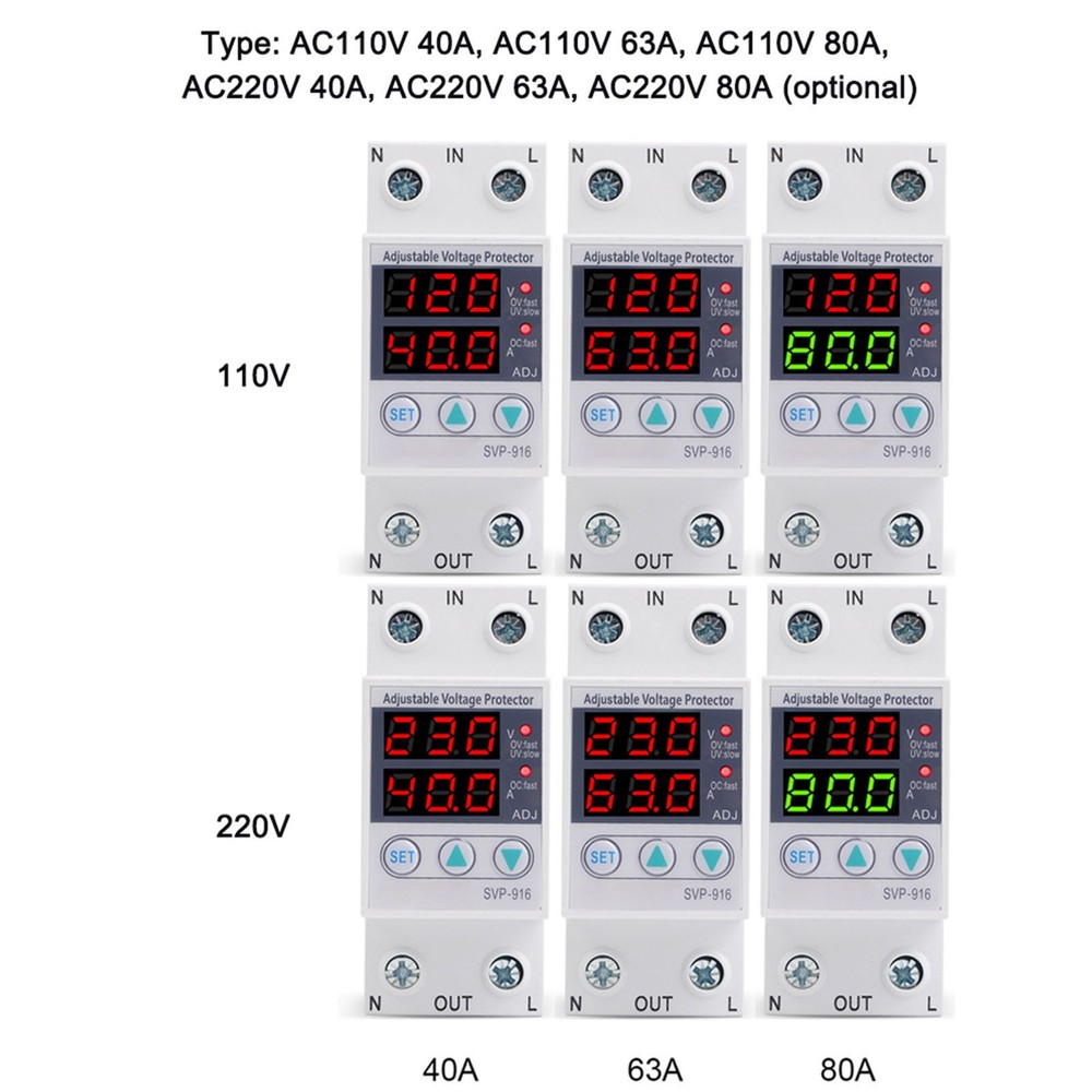 Multifunctional Adjustable Voltage Limit Current Protector Self-resetting EZAW