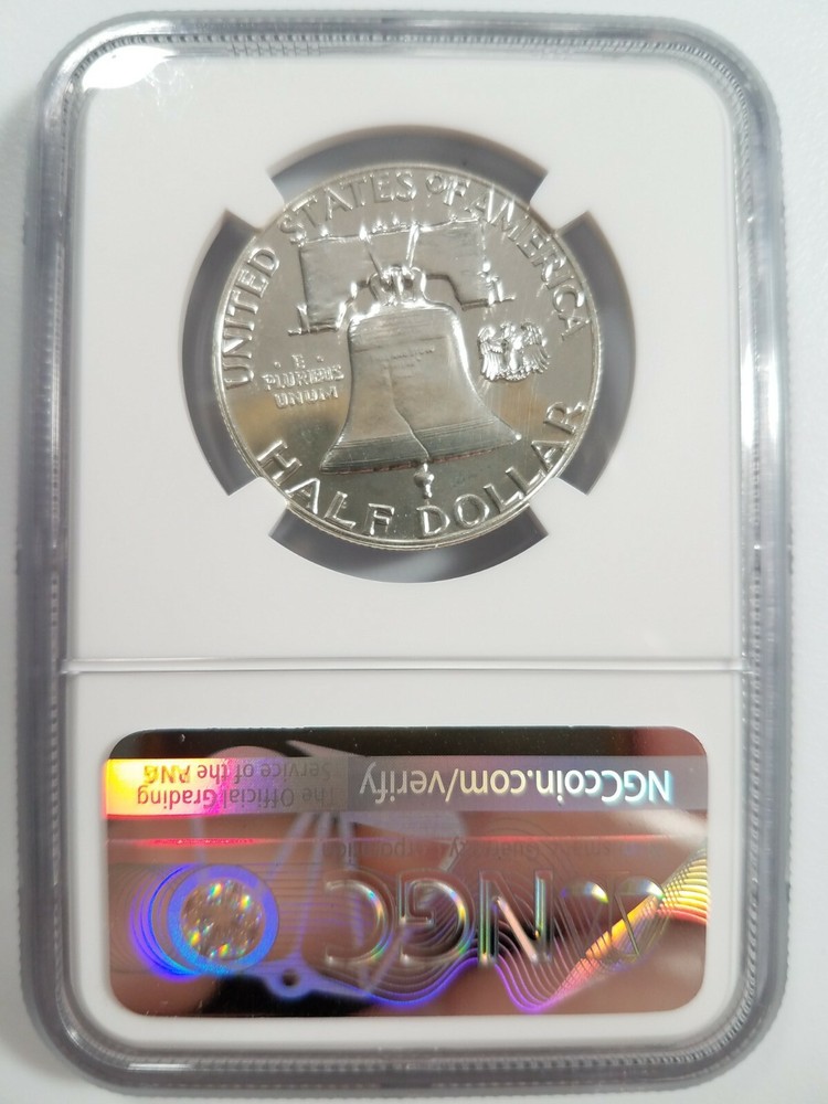 1959 Franklin Silver Half Dollar NGC PF 67 Struck Through Thread Strike Thru