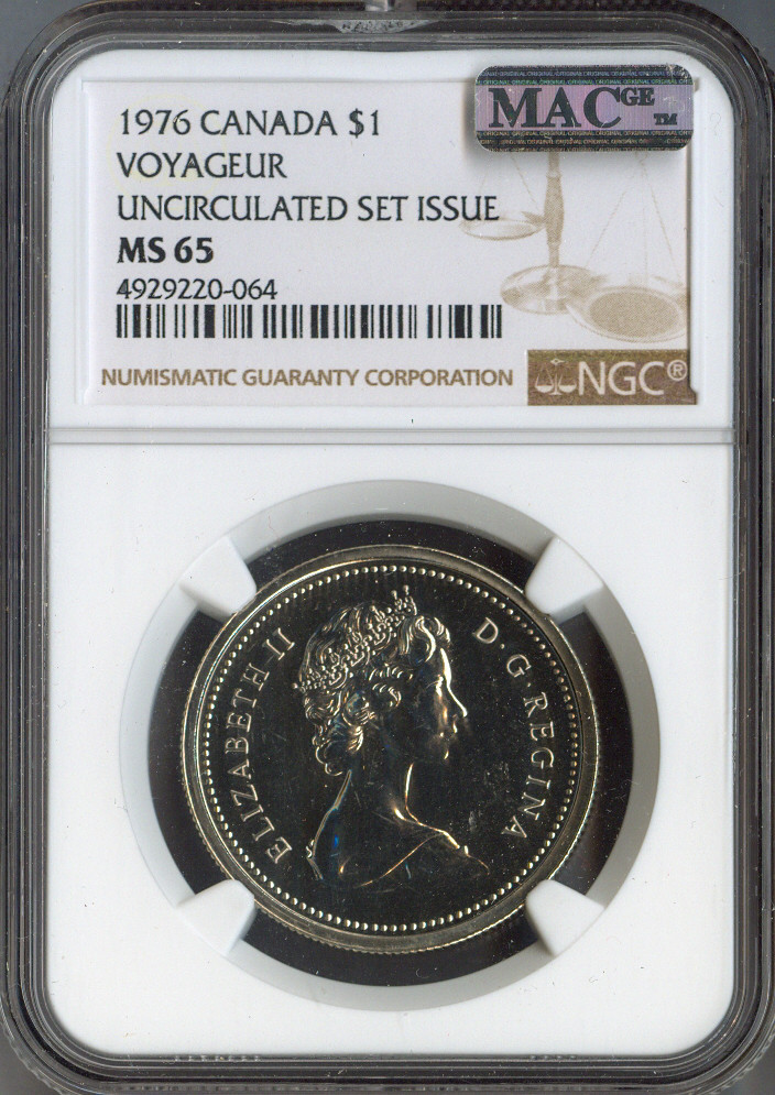 1976 Canada Dollar $1 NGC MS65 UNC SET - Quality