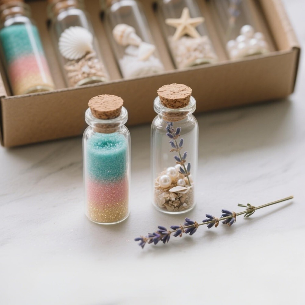 10ml 24 pcs Small Glass Bottles With Corks, USP Type 1 Class A Mini Clear Gla...