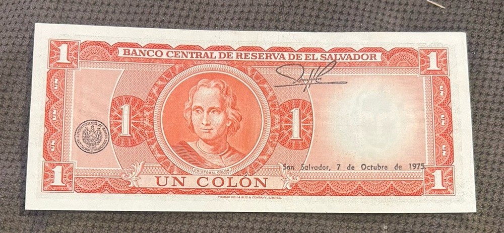 El Salvador 1 Colon 1972 UNC