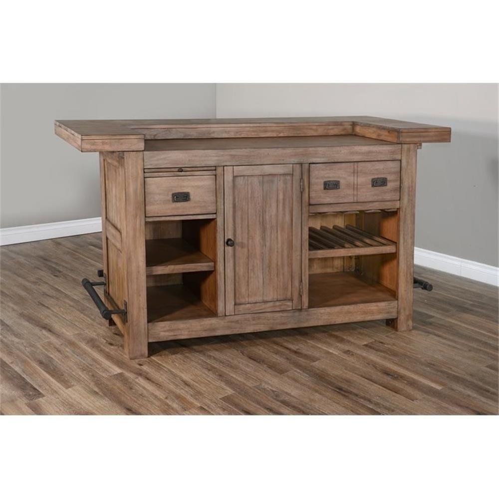 Home Square 4-Piece Set with Bar Unit & Hutch & 2 Backless Stools