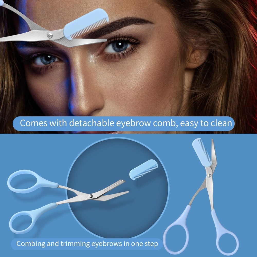 Eyebrow Scissors with Eyebrow , Profal Eyebrow Trimmer Scissors