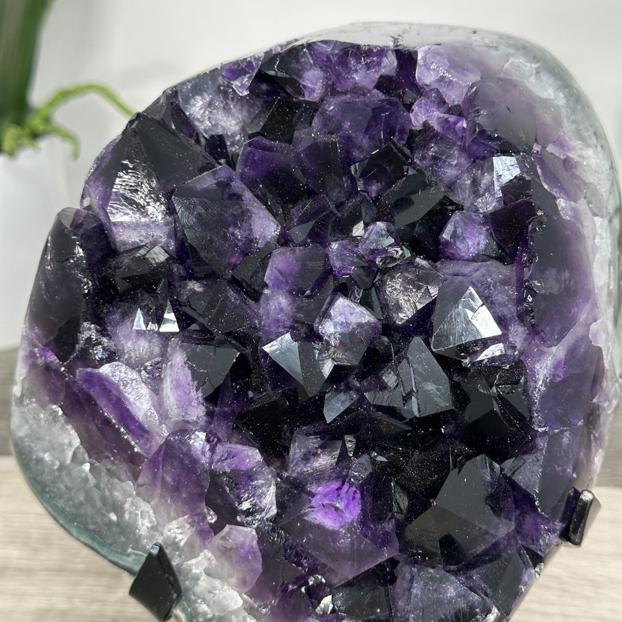 Amethyst Geode Cluster with Large Purple Crystal Points. MWS2698