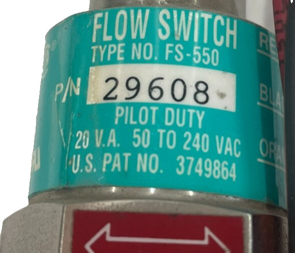 NEW GEMS 29608 FLOW SWITCH TYPE FS-550