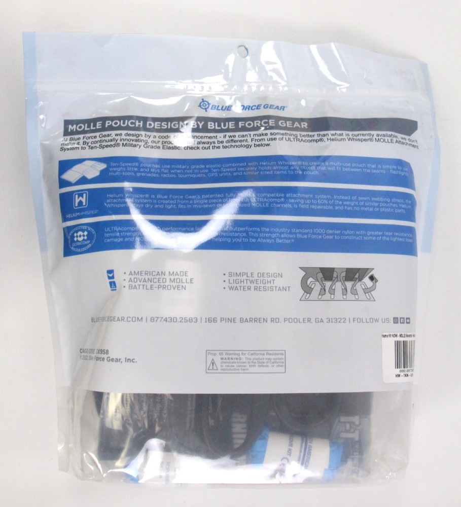 Blue Force Gear Molle Pouch Premium Materials Black w/ Kit