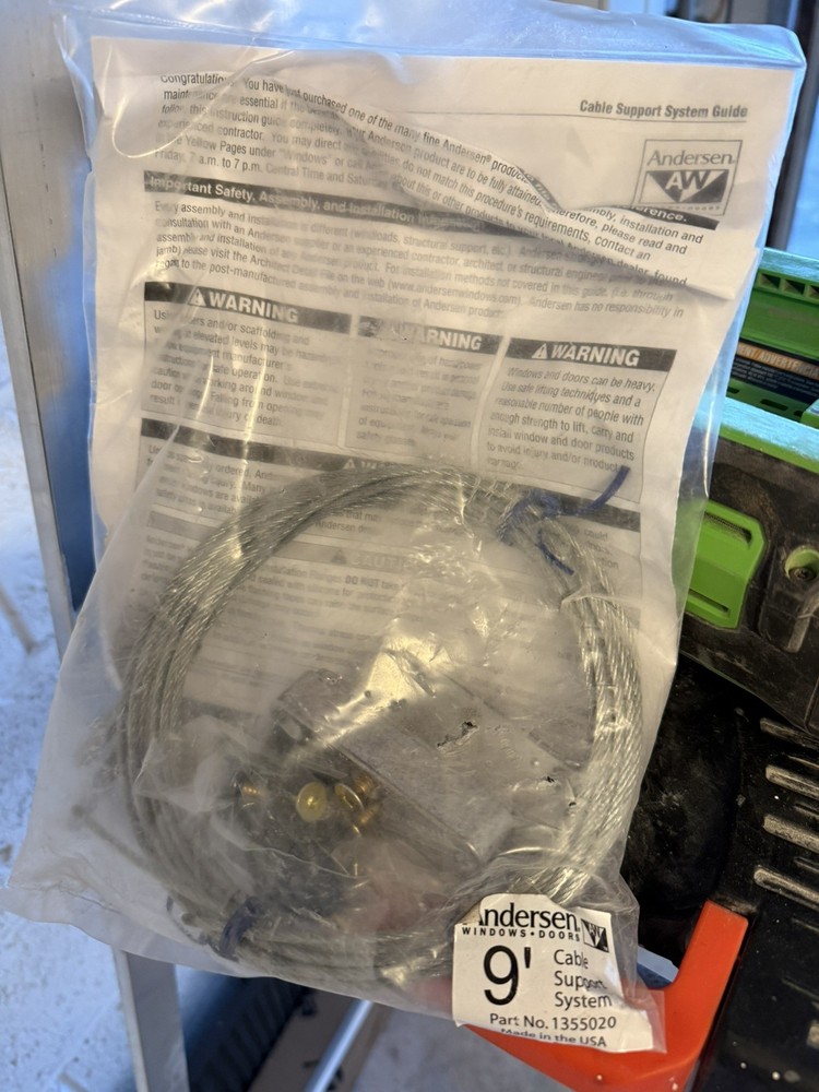 NEW Andersen Cable Support System Perma-Shield Angle Bay & Bow Windows 1355020