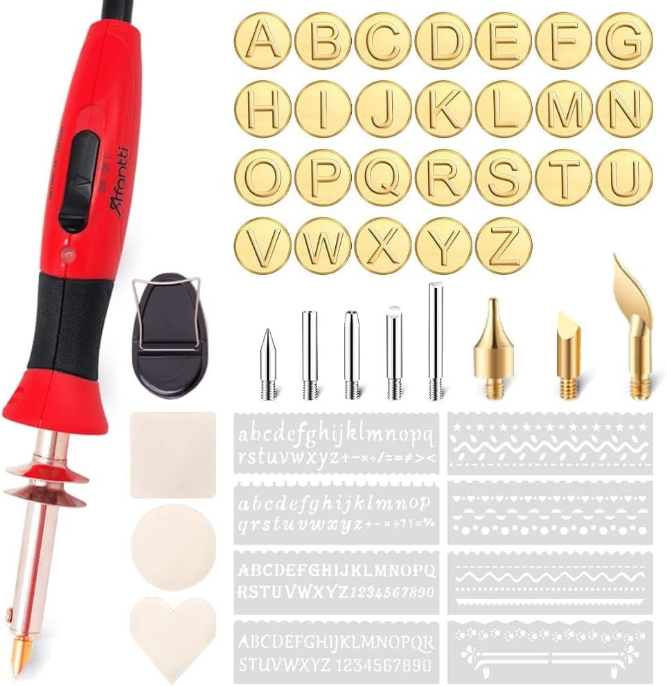 Versatile Wood Burning Pen Kit - Ergonomic, Adjustable Temperature & Accessories