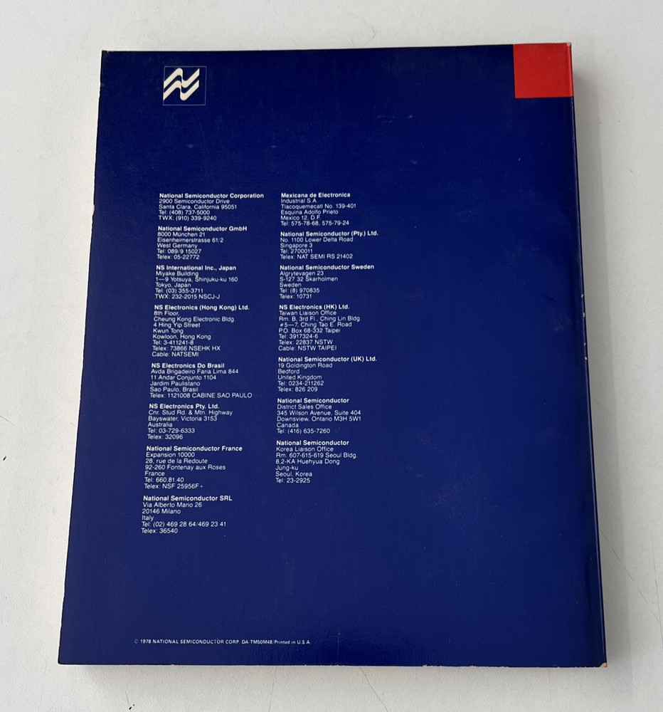 Electronics Manual National Semiconductor Memory Databook 1978