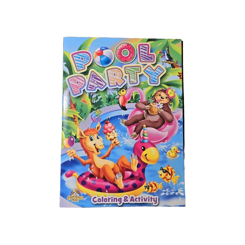 Pool Party Coloring Book & Activities