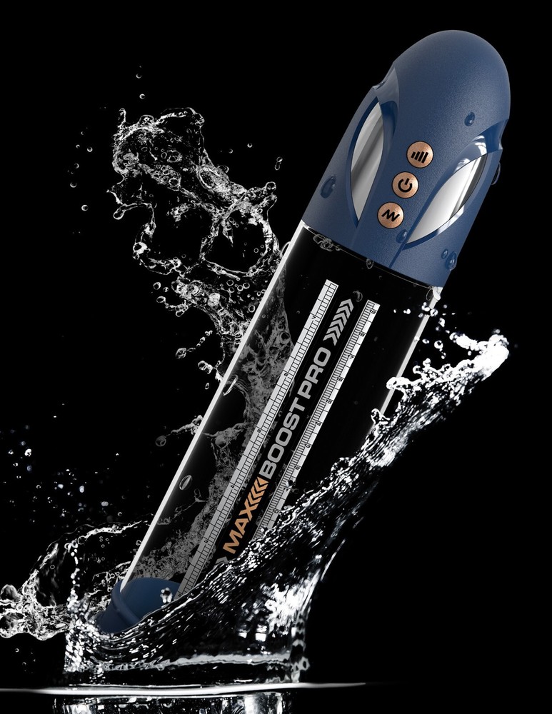 Pipedream Max Boost Pro Flow Waterproof Penis Pump Blue