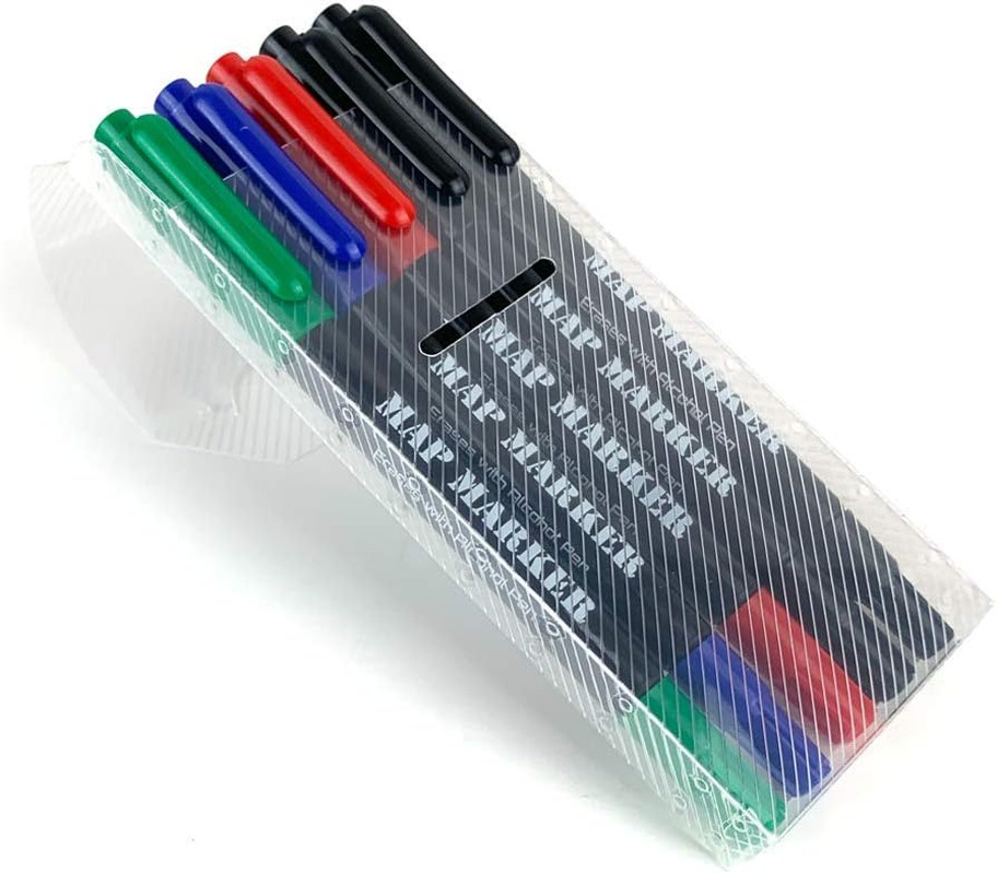 Map Markers - Dual Tip, Pack of 5