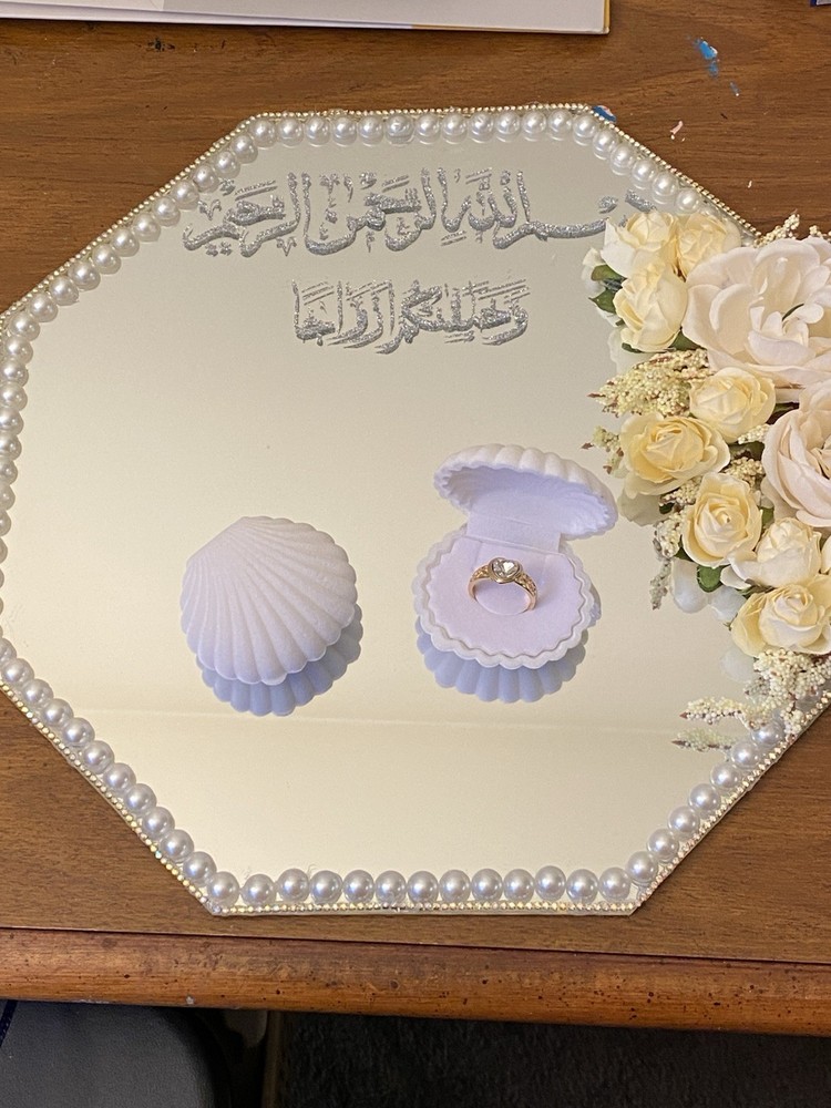 Mirror Ring Tray For Wedding/ Engagement