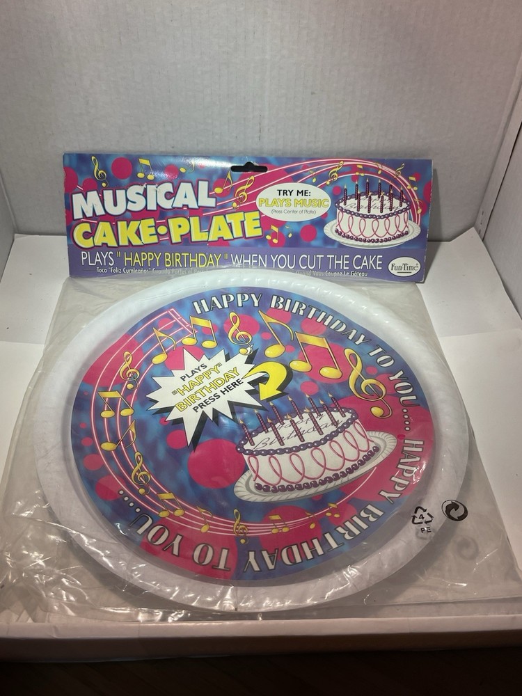 Musical Birthday Cake Plate