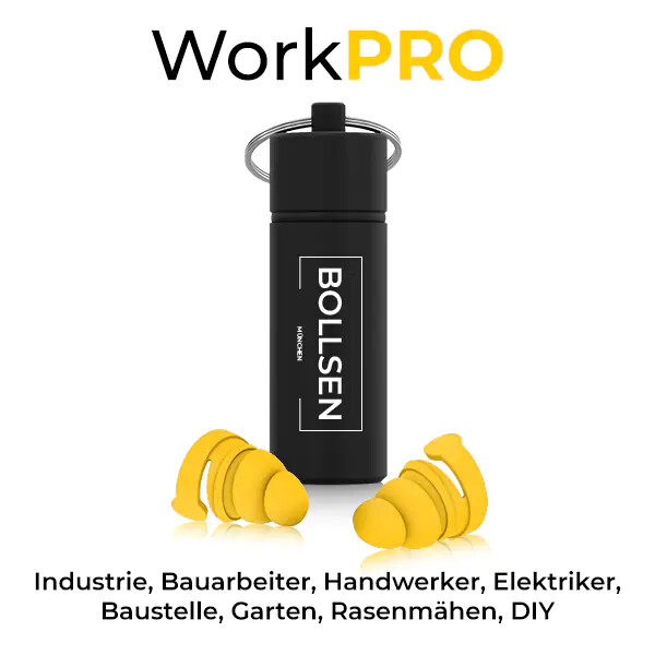 WorkPRO Earplugs - Reusable Noise Reduction for Construction DIY & Industry NEW