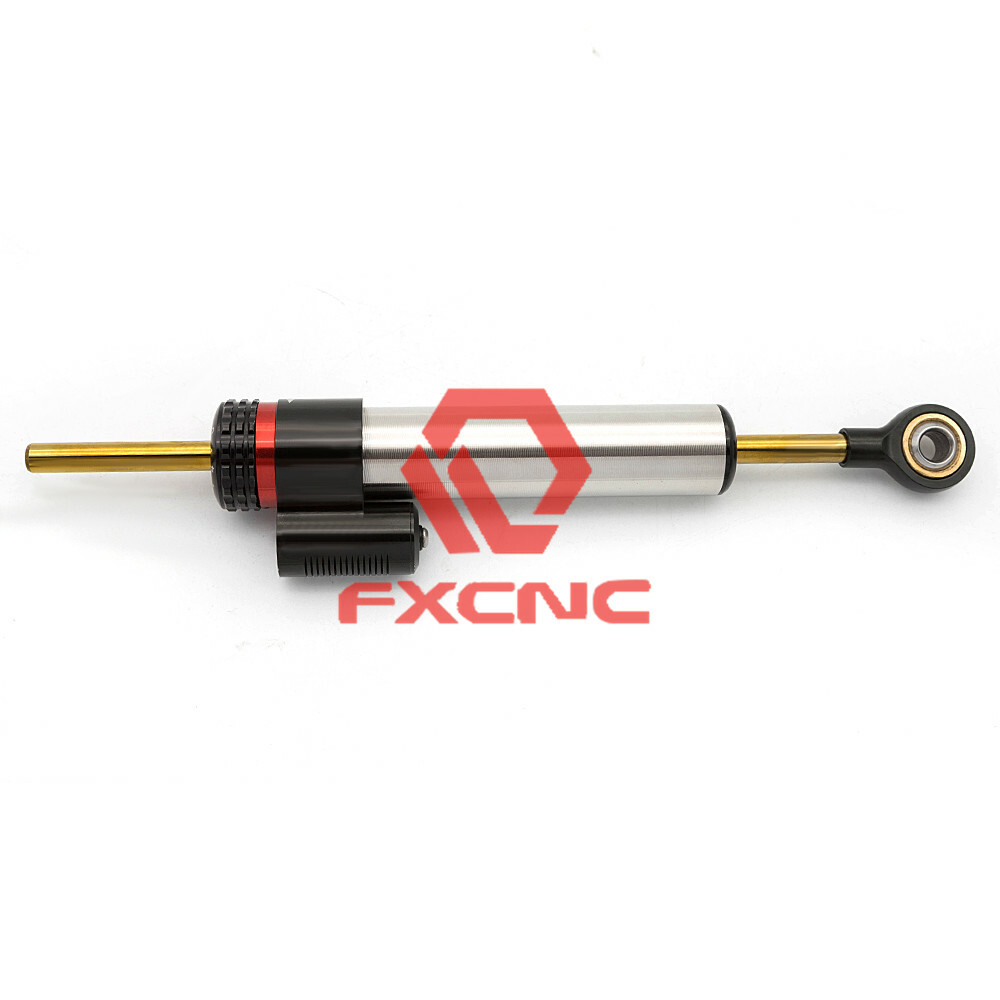 CNC Universal Motorcycle Steering Damper Stabilizer Linear Alumunm Silver 1xPcs