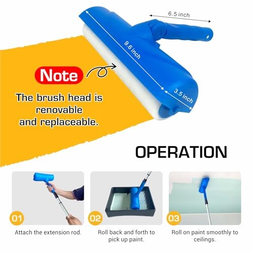 10 Inch Ceiling Paint Roller with Shield Roller and Shield with 1-EL01152