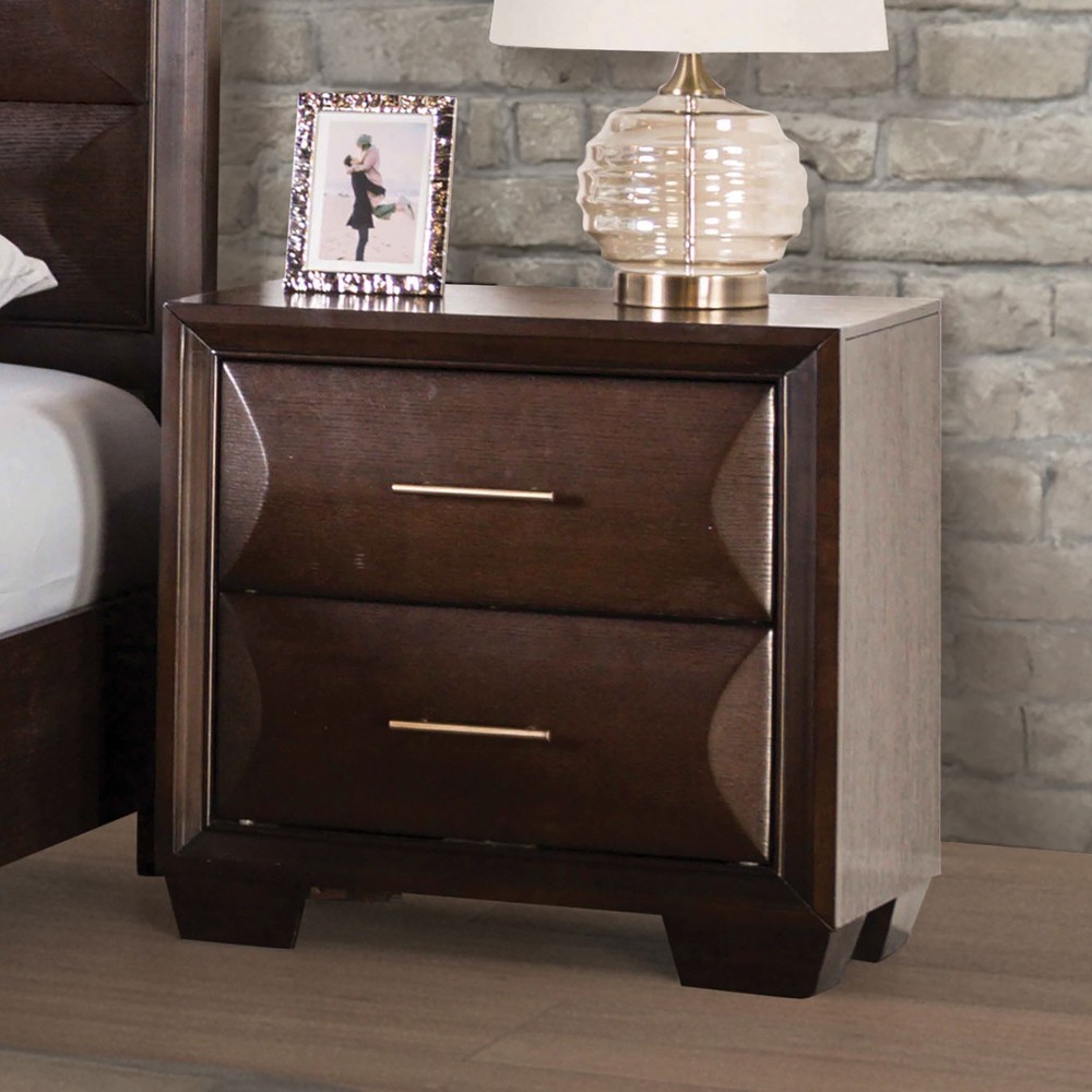 Transitional Style Eastern King Size 4pc Bed Set Espresso Finish Bedroom