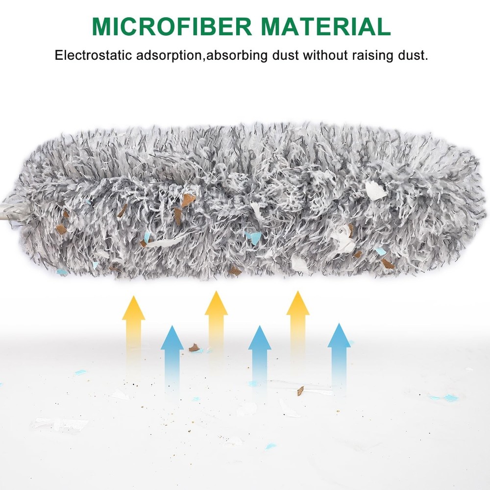 100-inch Extra-Long Dusters, Cleaner Tools with Extension Pole and Bendable a...