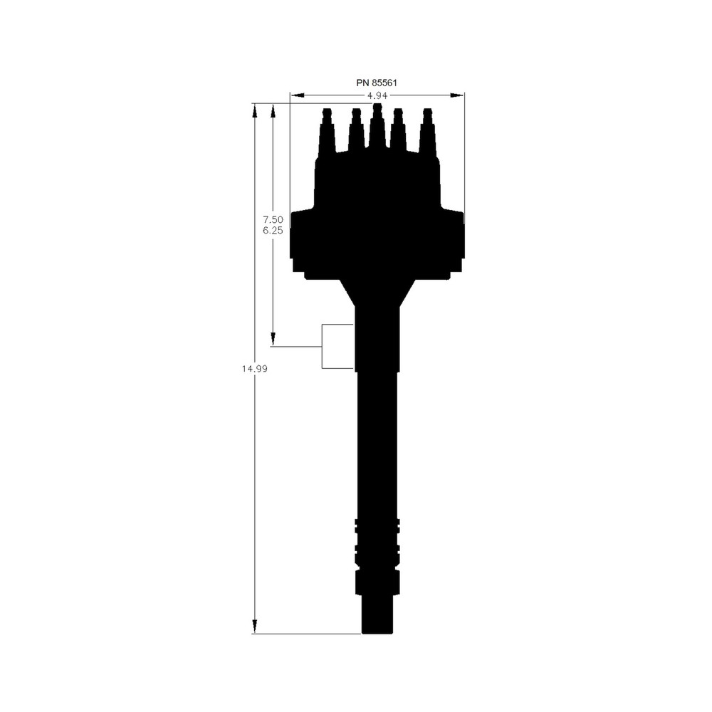 MSD 85561 Pro-Billet Distributor with Slip Collar
