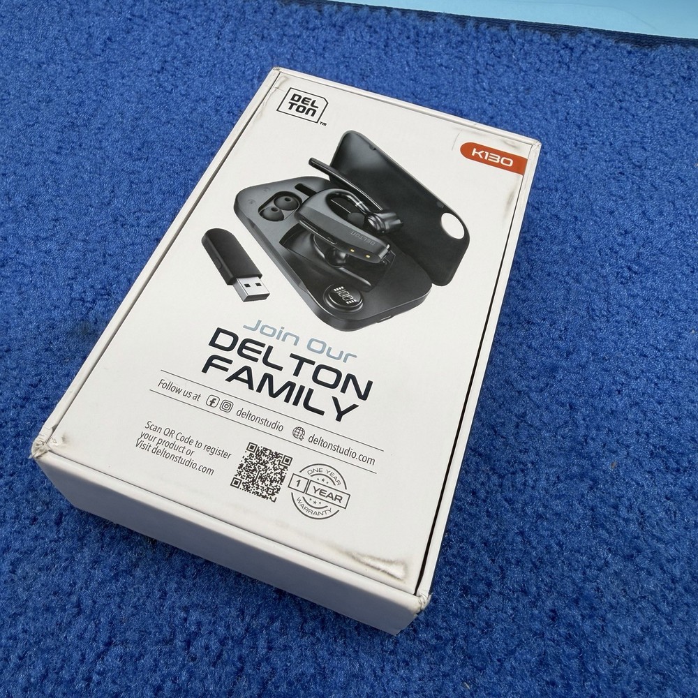 Delton K130 Wireless Noise Canceling Bluetooth Computer Earbud Headset - Black