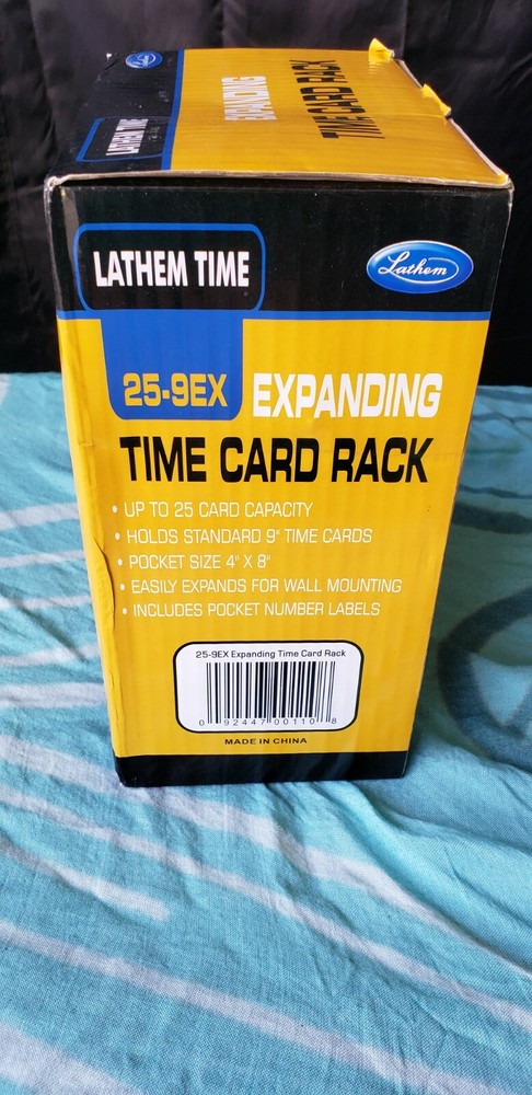 Lathem Time Expandable Time Card Rack, Black 25-9EX