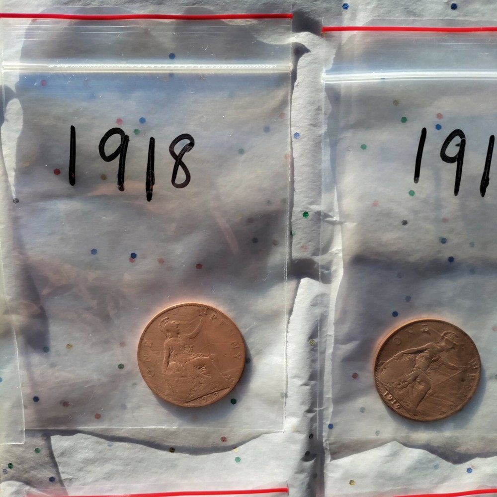 Set of 8 Old British Coins