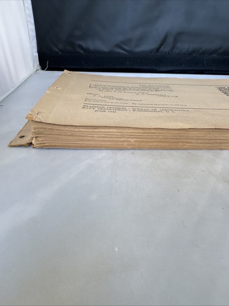 WWII Navy Dept Aircraft Recognition Training Document