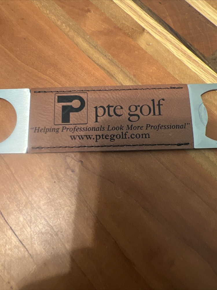 Leather PTE Golf Advertisement 7” Bottle Opener