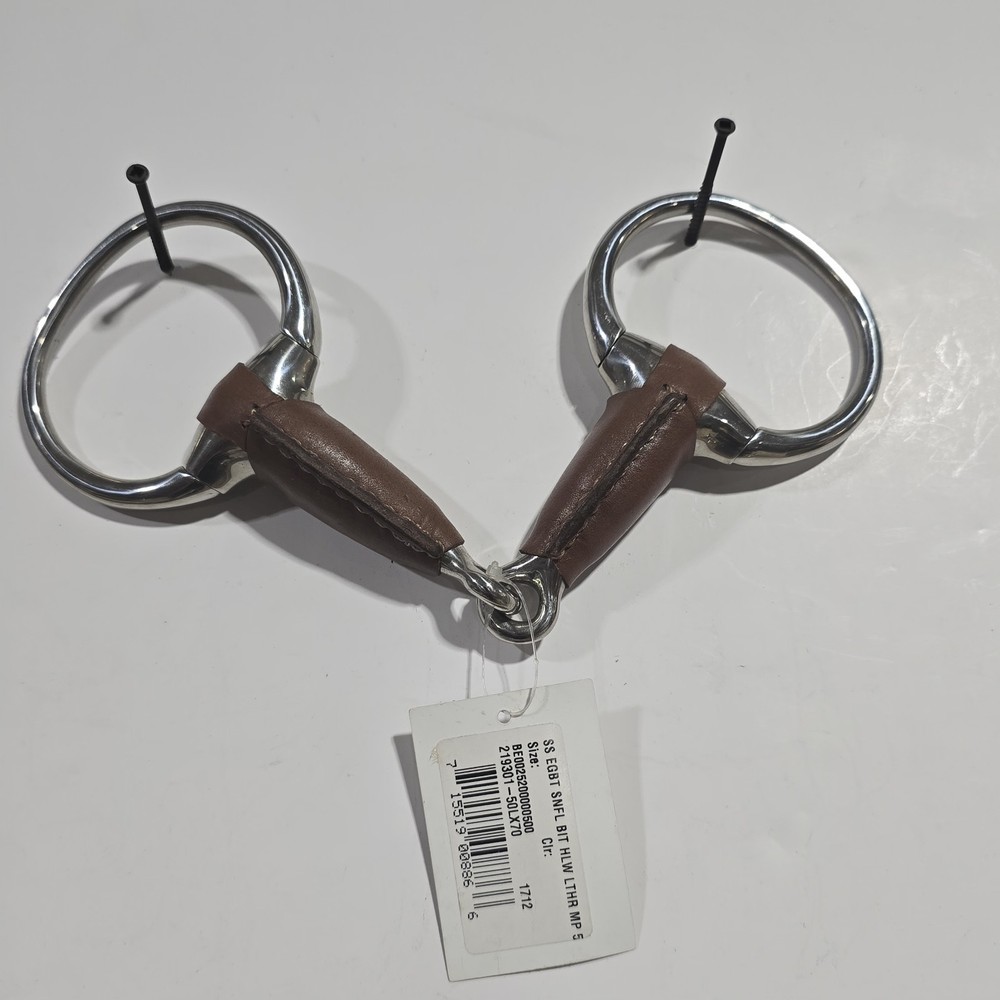 METALAB Eggbutt Leather Covered Snaffle Bit