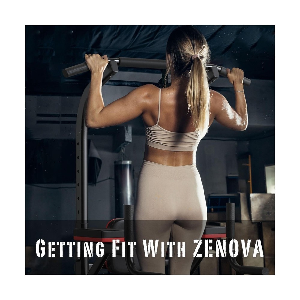 ZENOVA Pull Up Bar, Multi-Function Pull Up Dip Bar Station, Home Gym Workout ...