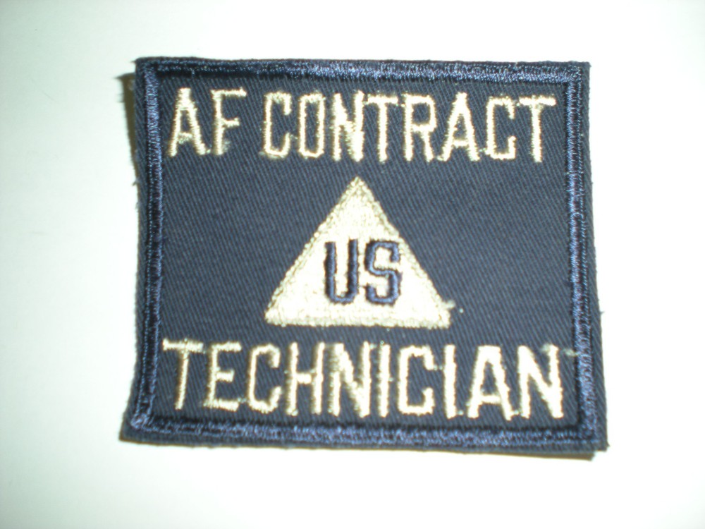 ORIGINAL 1950's ERA USAF CIVILIAN CONTRACT TECHNICIAN PATCH