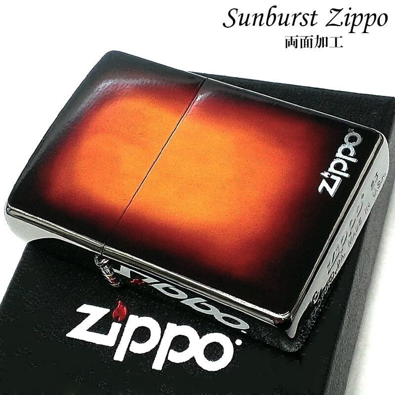 ZIPPO Oil Lighter Sunburst Wood 2 sided Processing Gradation Regular Case Japan