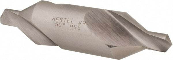 Hertel #9 Plain Cut 60? Incl Angle High Speed Steel Combo Drill & Countersink...
