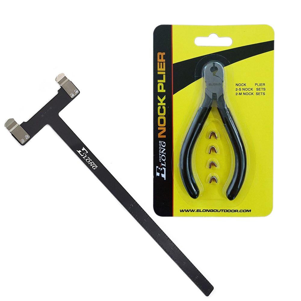 Nocking Pliers Sets + Bow T Square Measurement Tool Archery Bow Target Shooting