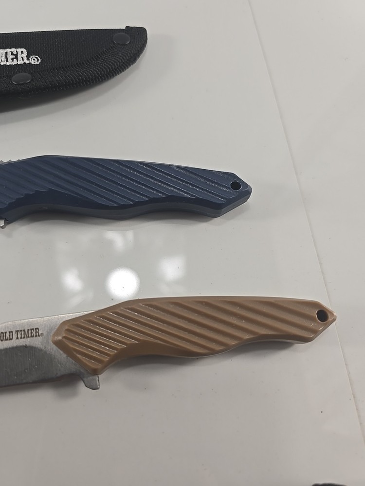 Old Timer Combo Pack of 2 Fixed Blade Knives with Sheaths