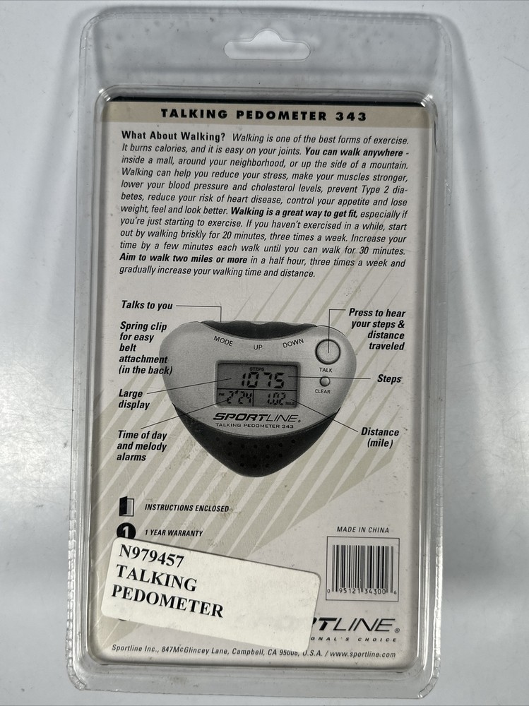 Sportline | 343 Talking Calorie Count Pedometer