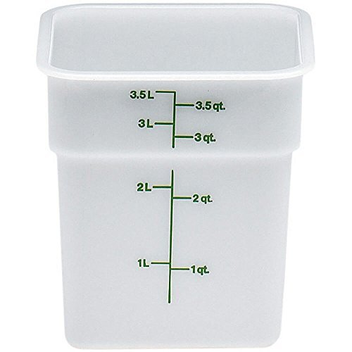 Cambro White Poly 4 Qt Cam-Square Container