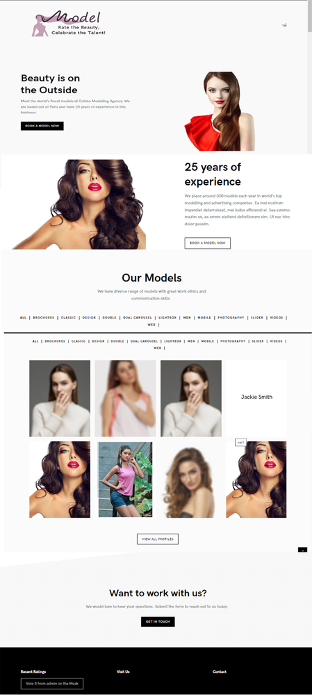 Profitable Model Agency Website with User Voting System - Free Host & Easy Setup