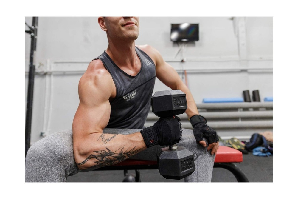 Weightlifting Gloves with Integrated Wrist Wrap Support, Double Stitching