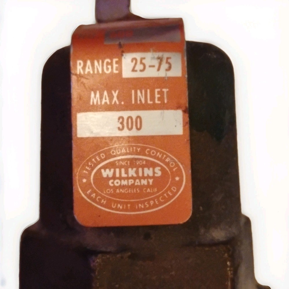 Wilkins 600 Water Pressure Reducing Valve Brass 25-75 psi Range