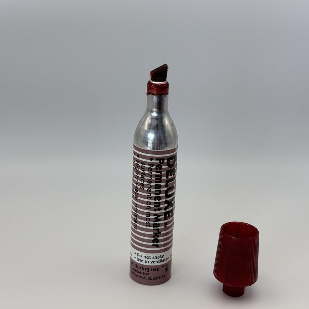 Vintage Sanford DeLuxe Permanent Marker Working RED