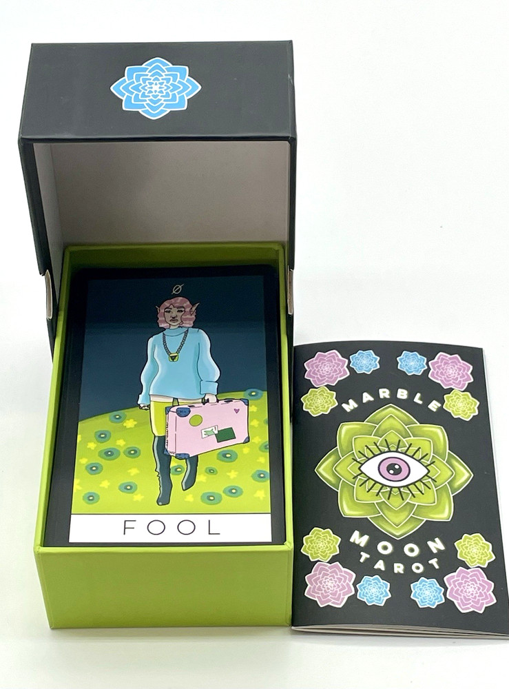Marble Moon Tarot Deck Sam West Kickstarter Indie OOP Pristine Unused
