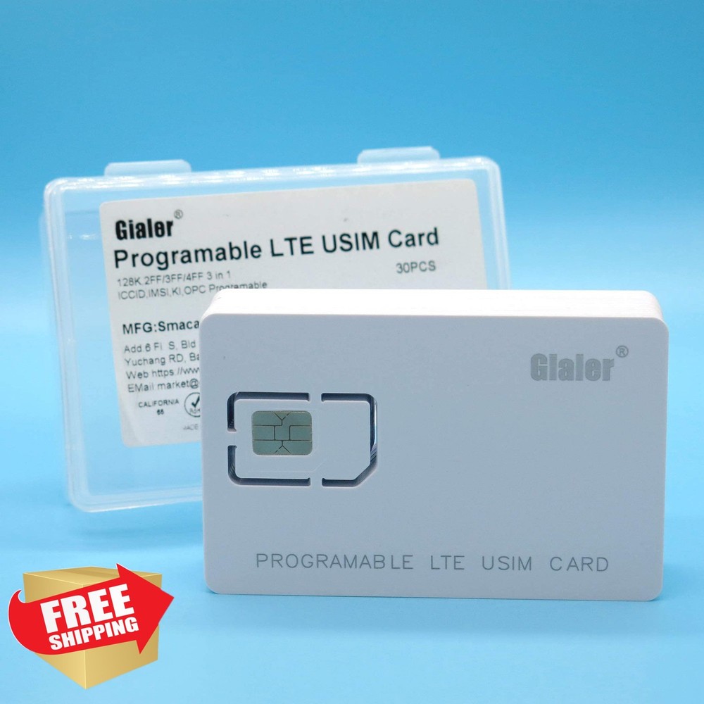 Gialer 100PCS Blank Programmable SIM Card 4G LTE Nano Micro