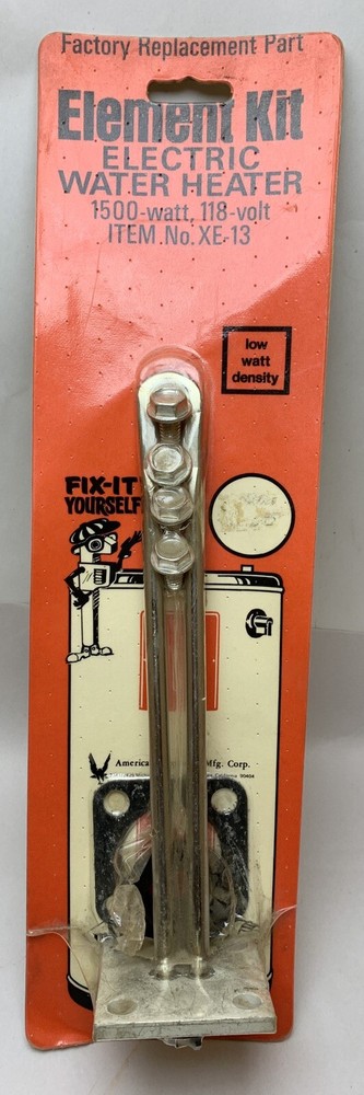 Low Watt Density Electric Water Heater Element Kit XE-13 1500 Watts 118 Volt NOS