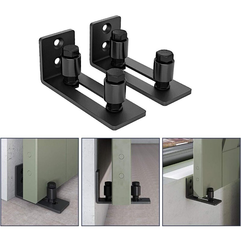 2✖ Adjustable Wall Floor Guide for Sliding Barn Door Hardware Kit Wall-mounted